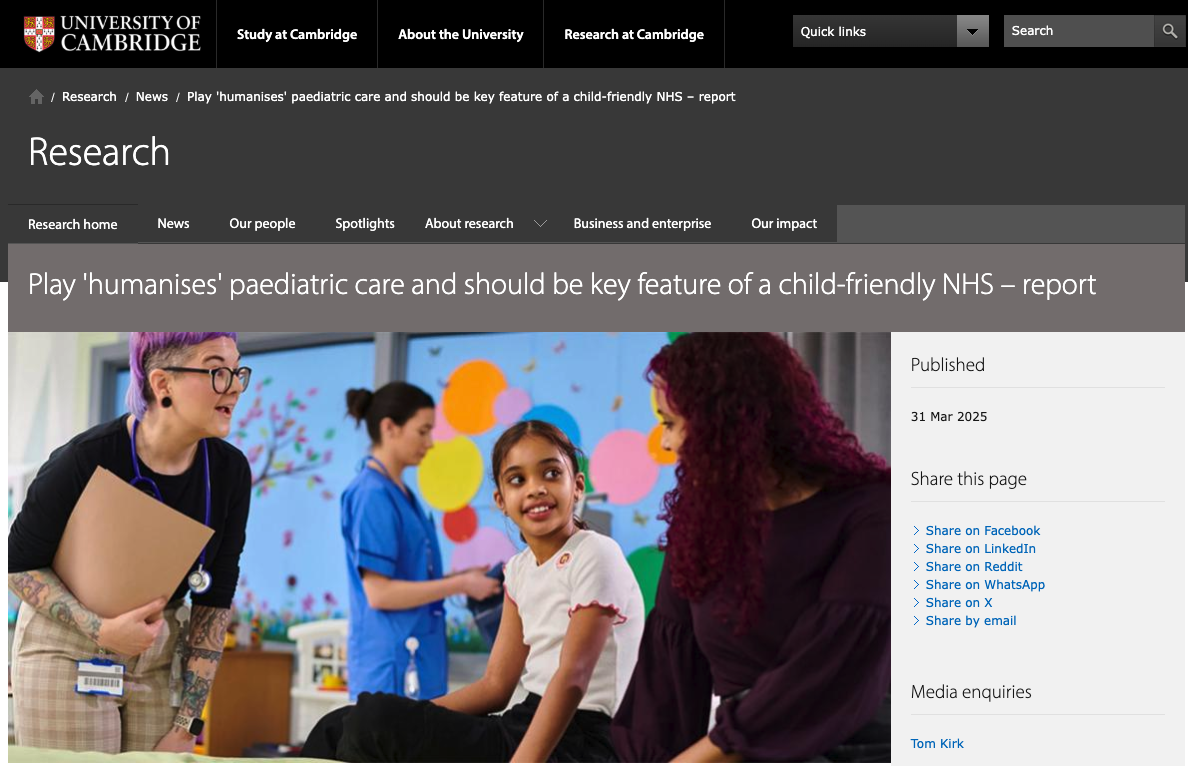 Play as Essential Medicine